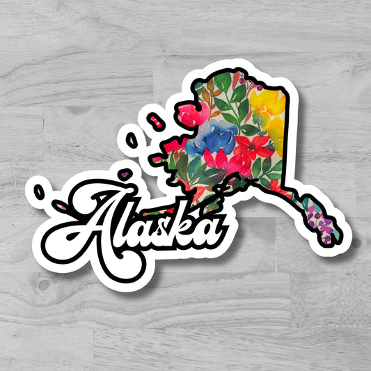 Alaska State Sticker, Glossy Vinyl Sticker/Decal, Laminated Durable Waterproof, Die-Cut Sticker