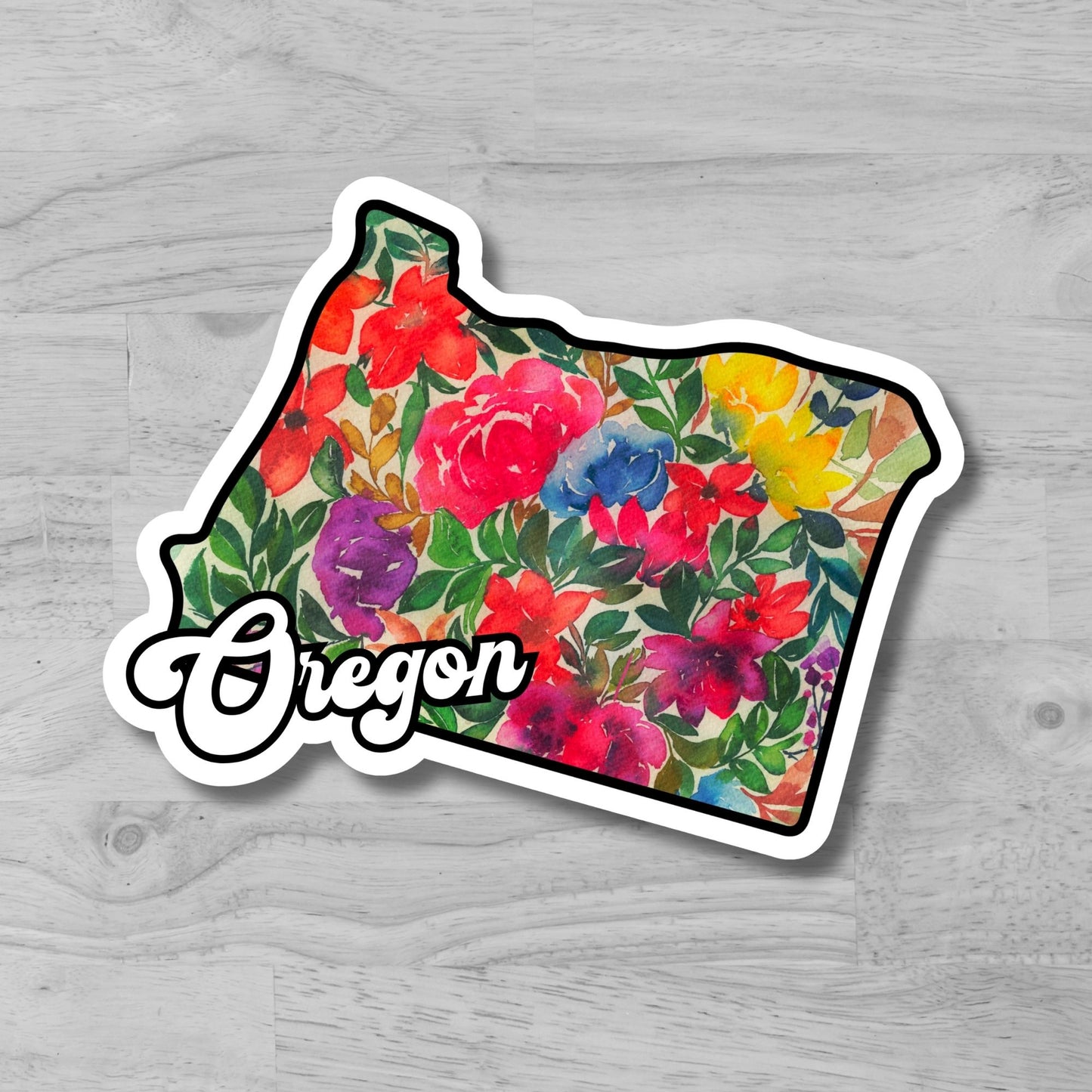 Oregon  State Glossy Vinyl Sticker/Decal, Laminated Durable Waterproof, Die-Cut Sticker