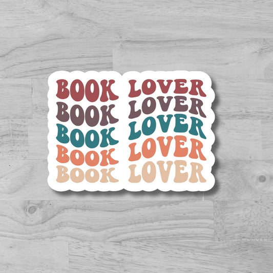 "Book Lover, Book Lover" Glossy Vinyl Laminated Die-Cut Waterproof Sticker