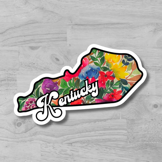 Kentucky State Glossy Vinyl Sticker/Decal, Laminated Durable Waterproof, Die-Cut Sticker