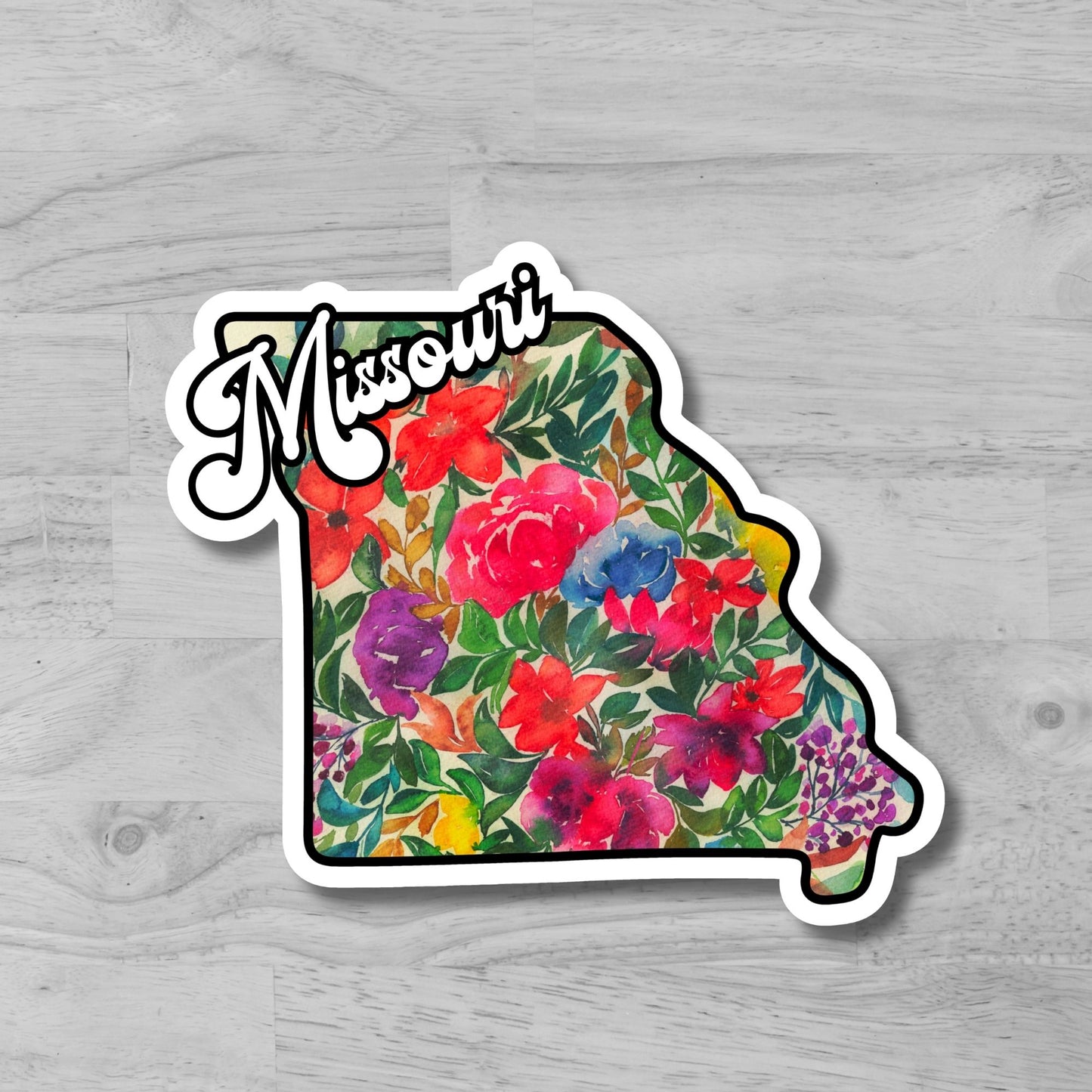 Missouri State Glossy Vinyl Sticker/Decal, Laminated Durable Waterproof, Die-Cut Sticker