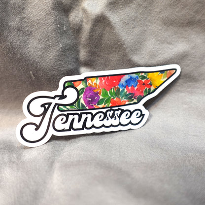 Tennessee State Glossy Vinyl Sticker/Decal, Laminated Durable Waterproof, Die-Cut Sticker