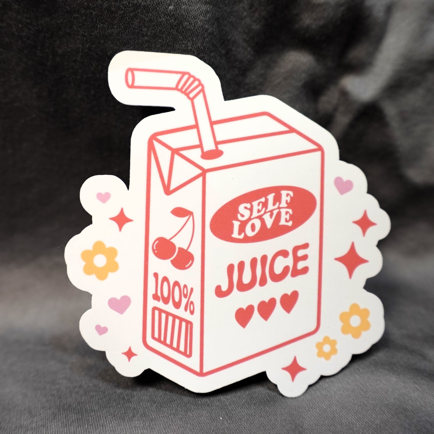 "Self Love Juice" Glossy Laminated Die-Cut Waterproof Sticker